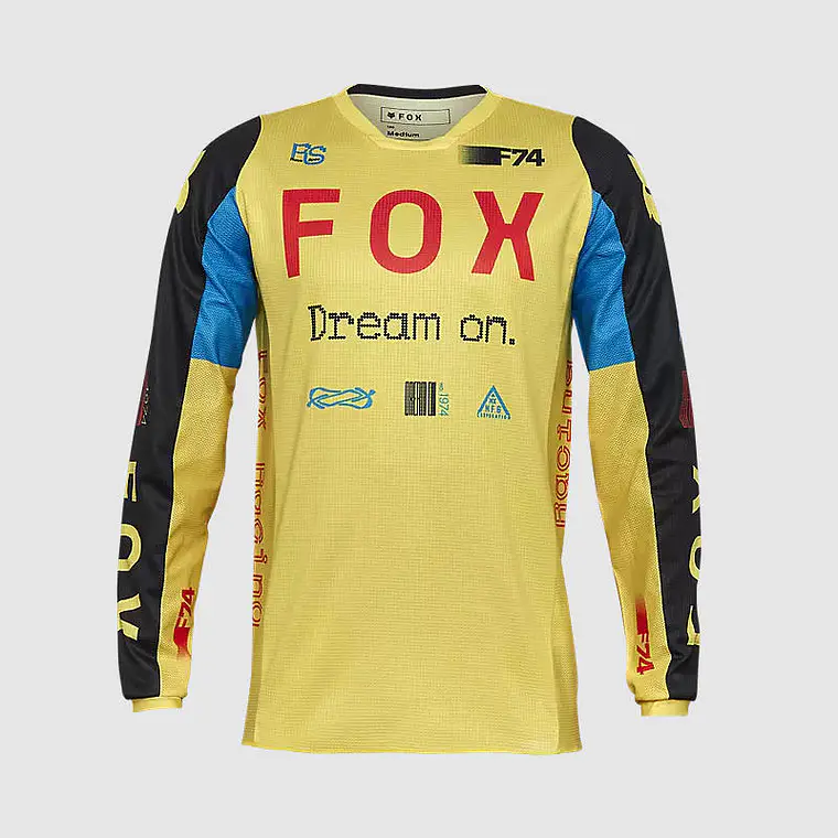Polera Moto 180 Race Spec Amarillo Pastel Fox 1