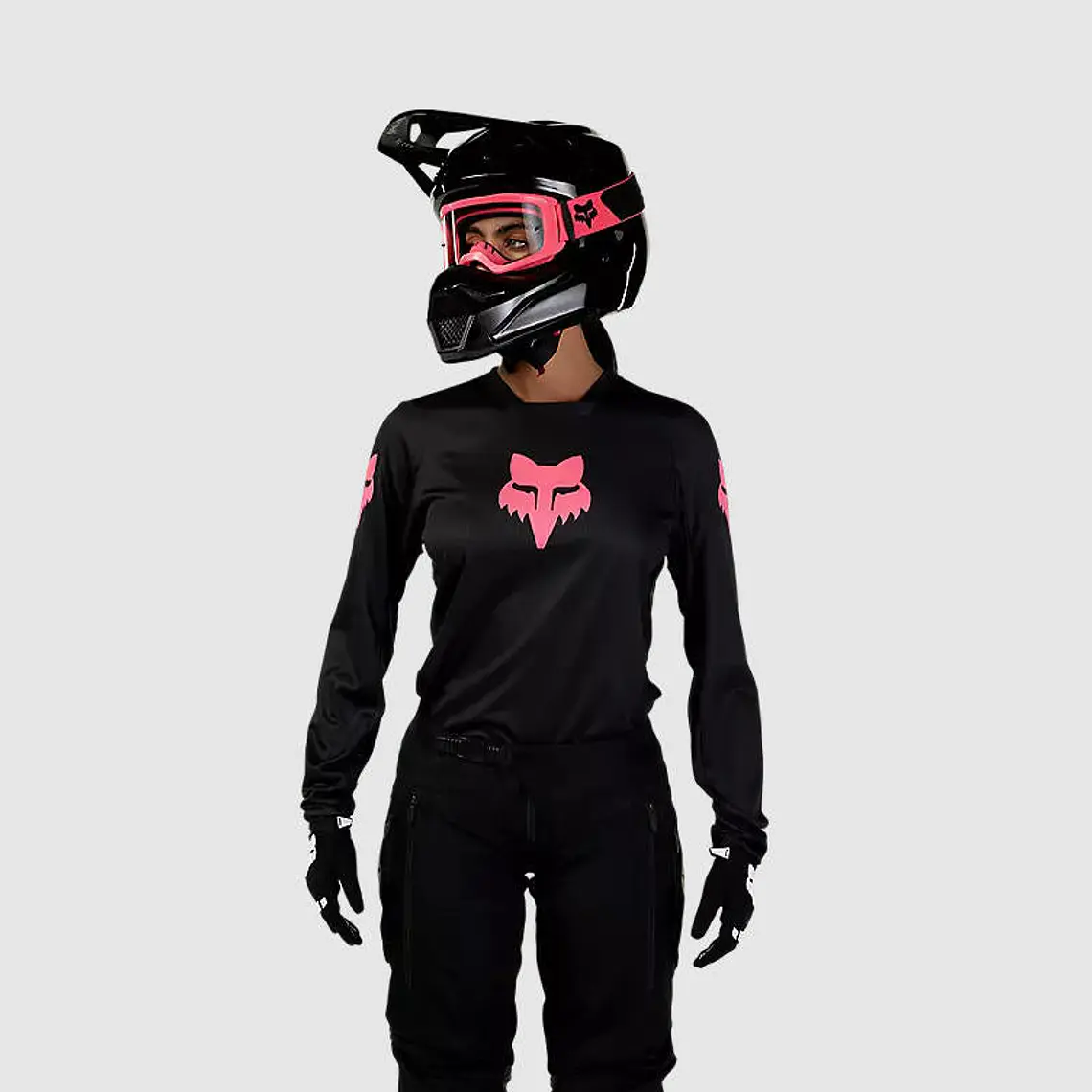 Polera Moto Mujer 180 Blackout Negro Fox 2