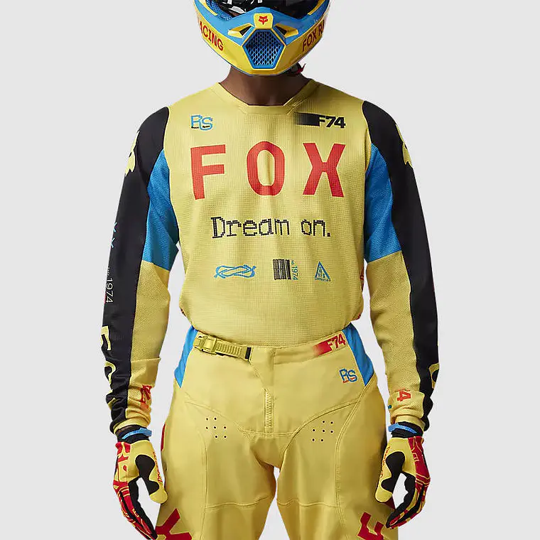 Polera Moto 180 Race Spec Amarillo Pastel Fox 3