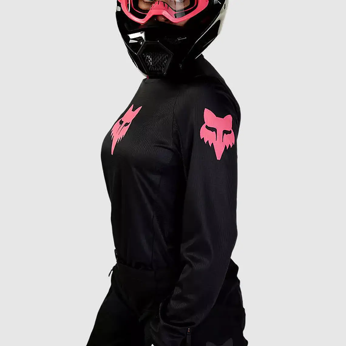 Polera Moto Mujer 180 Blackout Negro Fox 6