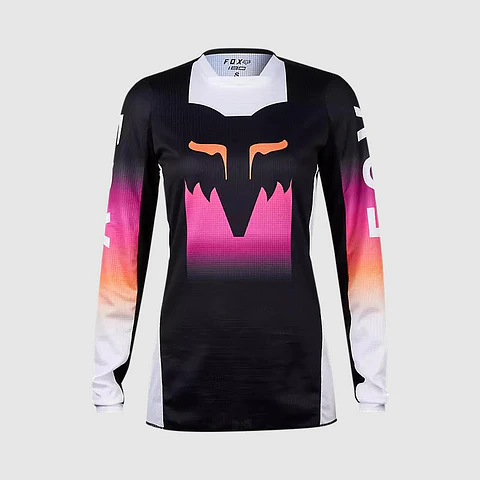 Polera Moto Mujer 180 Flora Negro/Rosado Fox