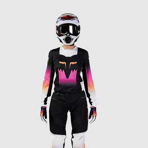 Polera Moto Mujer 180 Flora Negro/Rosado Fox