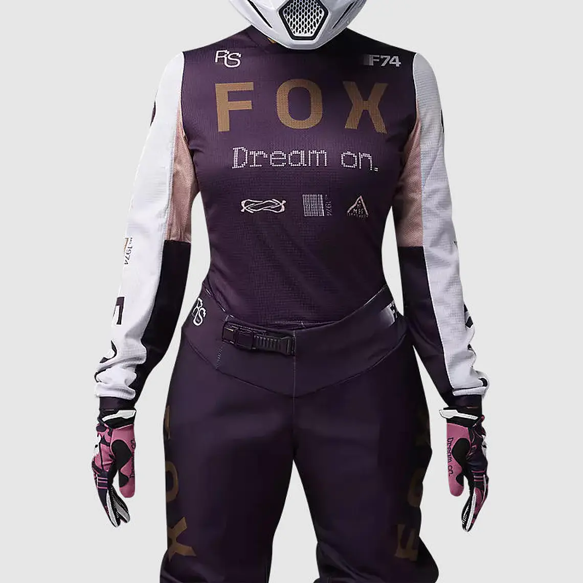 Polera Moto Mujer 180 Race Spec Morado Fox 3