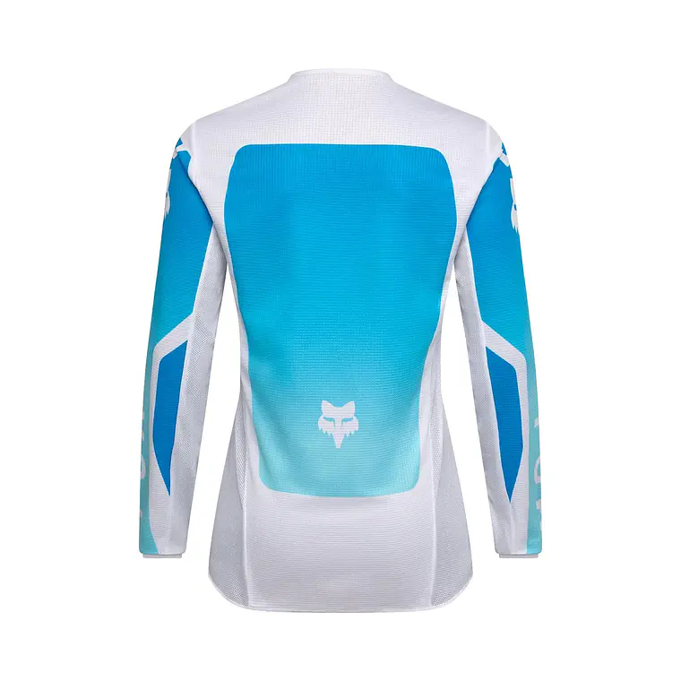 Polera Moto Mujer 180 Shield Blanco/Azul Fox 2