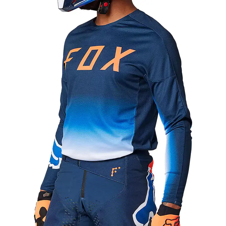Polera Moto 360 Fgmnt Azul Fox 2