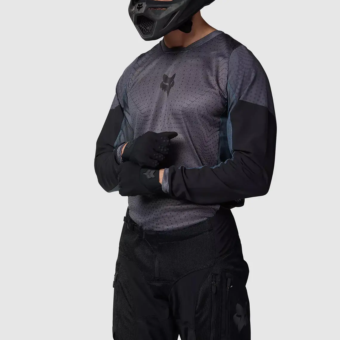 Polera Moto Ranger Air Offroad Gris Oscuro Fox 3