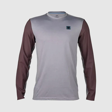 Polera Moto Ranger Off Road Manga Larga Gris Fox