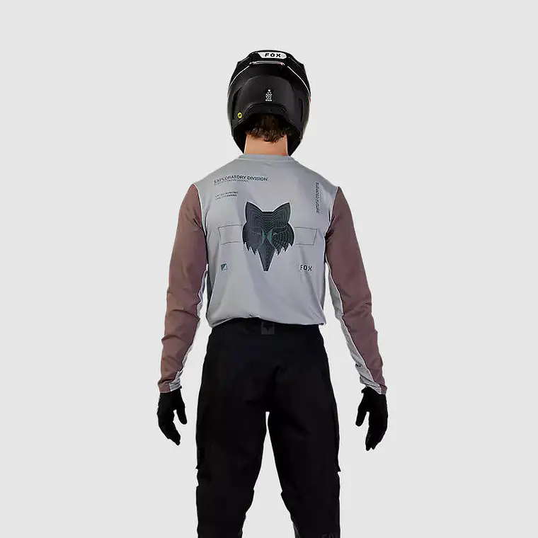 Polera Moto Ranger Off Road Manga Larga Gris Fox 3