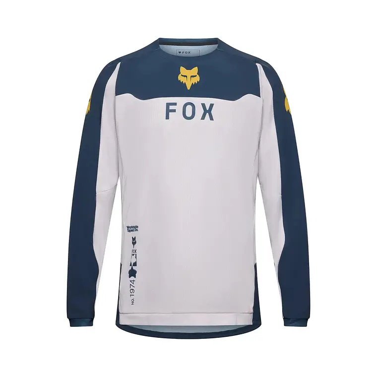Polera Moto Ranger Off-Road Blanco Crema Fox 1