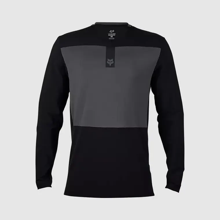 Polera Moto Defend Off Road Manga Larga Negro Fox 2