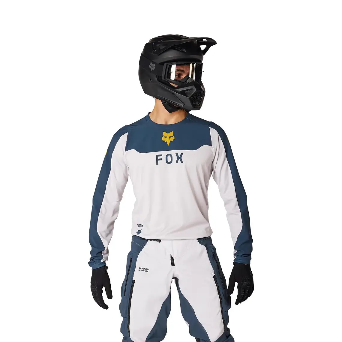 Polera Moto Ranger Off-Road Blanco Crema Fox 3