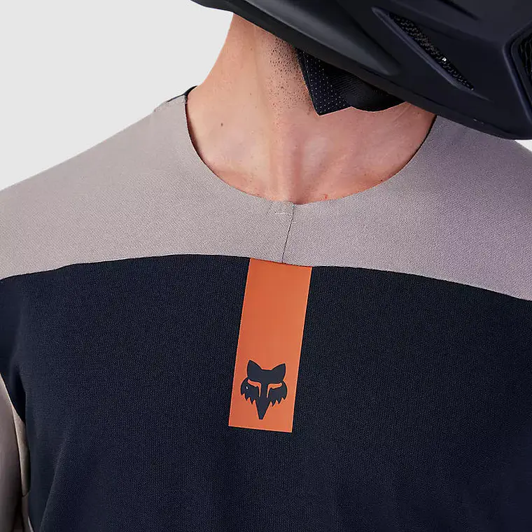 Polera Moto Defend Off Road Manga Larga Cafe Claro Fox 4