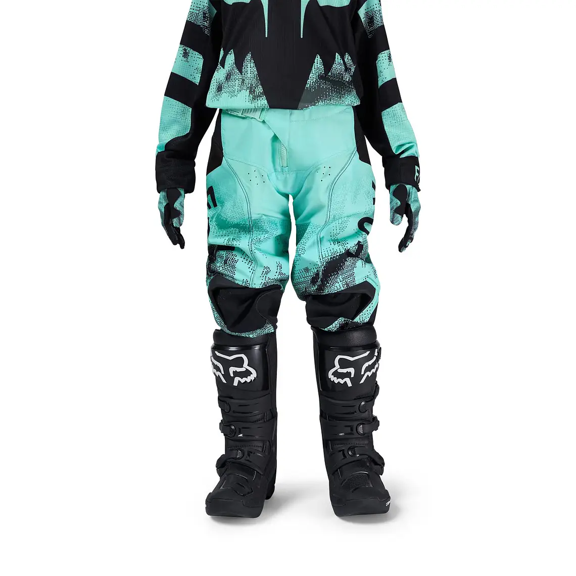 Pantalon Moto Niño 180 Azul Claro Fox 3