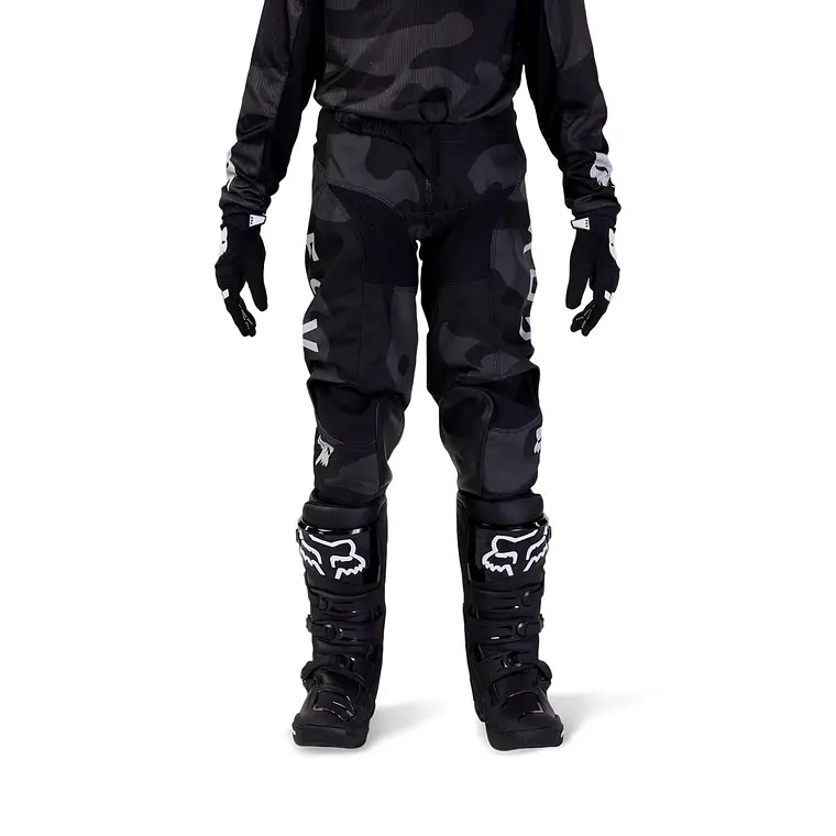 Pantalon Moto Niño 180 Bnkr Negro Fox 3