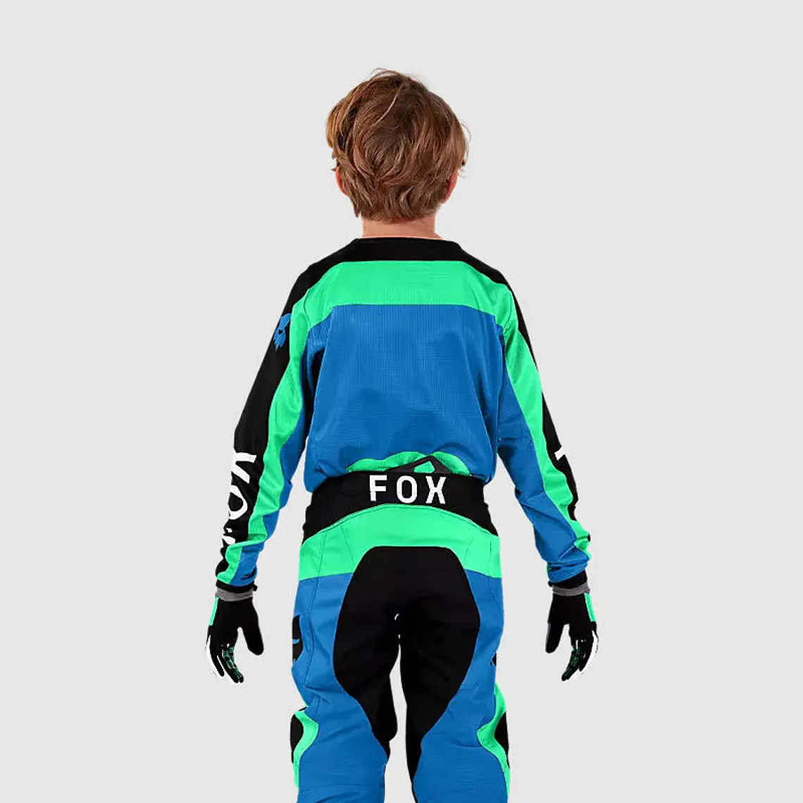 Pantalon Moto Niño 180 Ballast Negro/Azul Fox 4