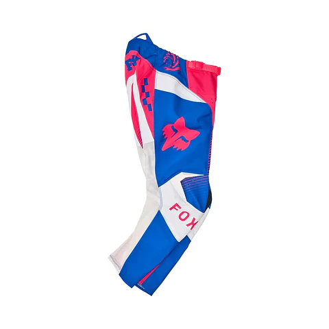 Pantalon Moto Niño 180 Collect Azul/Rosado Fox