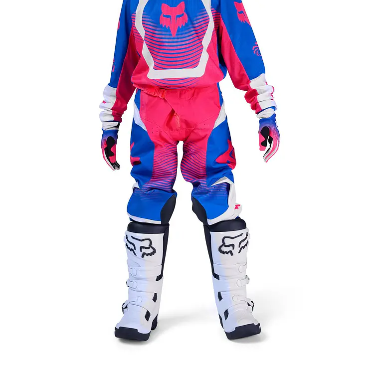 Pantalon Moto Niño 180 Collect Azul/Rosado Fox 3