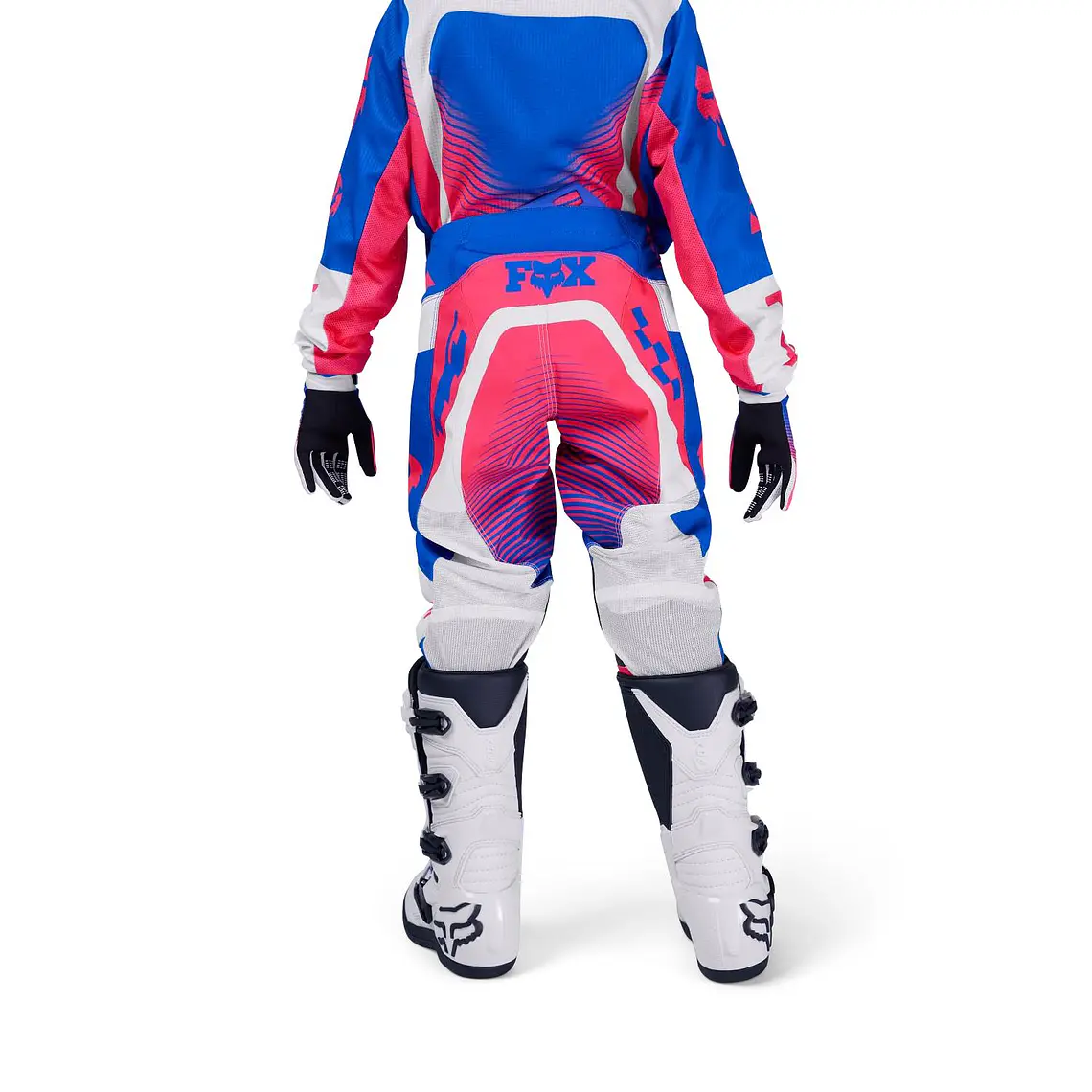 Pantalon Moto Niño 180 Collect Azul/Rosado Fox 4