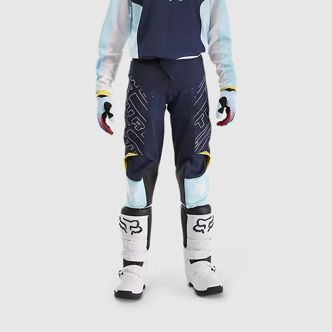 Pantalon Moto Niño 180 Elevated Azul Fox 3