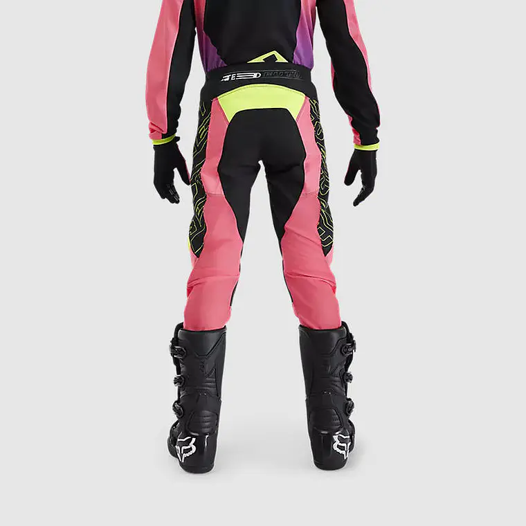 Pantalon Moto Niño 180 Elevated Negro/Rosado Fox 4