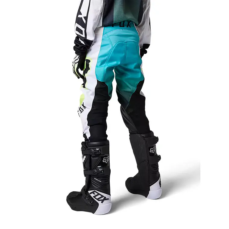Pantalon Moto Niño 180 Leed Celeste Fox 3