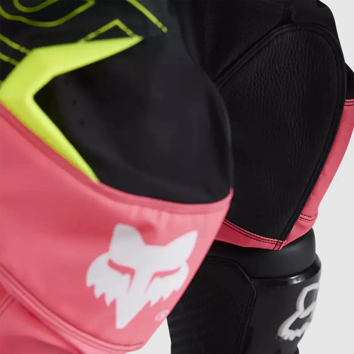 Pantalon Moto Niño 180 Elevated Negro/Rosado Fox 6