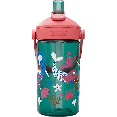 Botella Infantil Thrive Flip Straw Mermaid Friends 400ml Verde CamelBak
