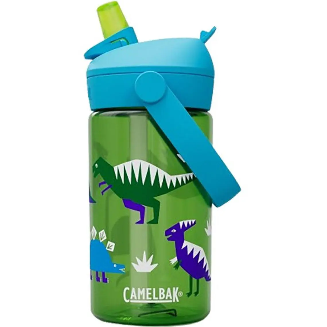 Botella Infantil Thrive Flip Straw Hip Dinos 400ml Verde CamelBak 1