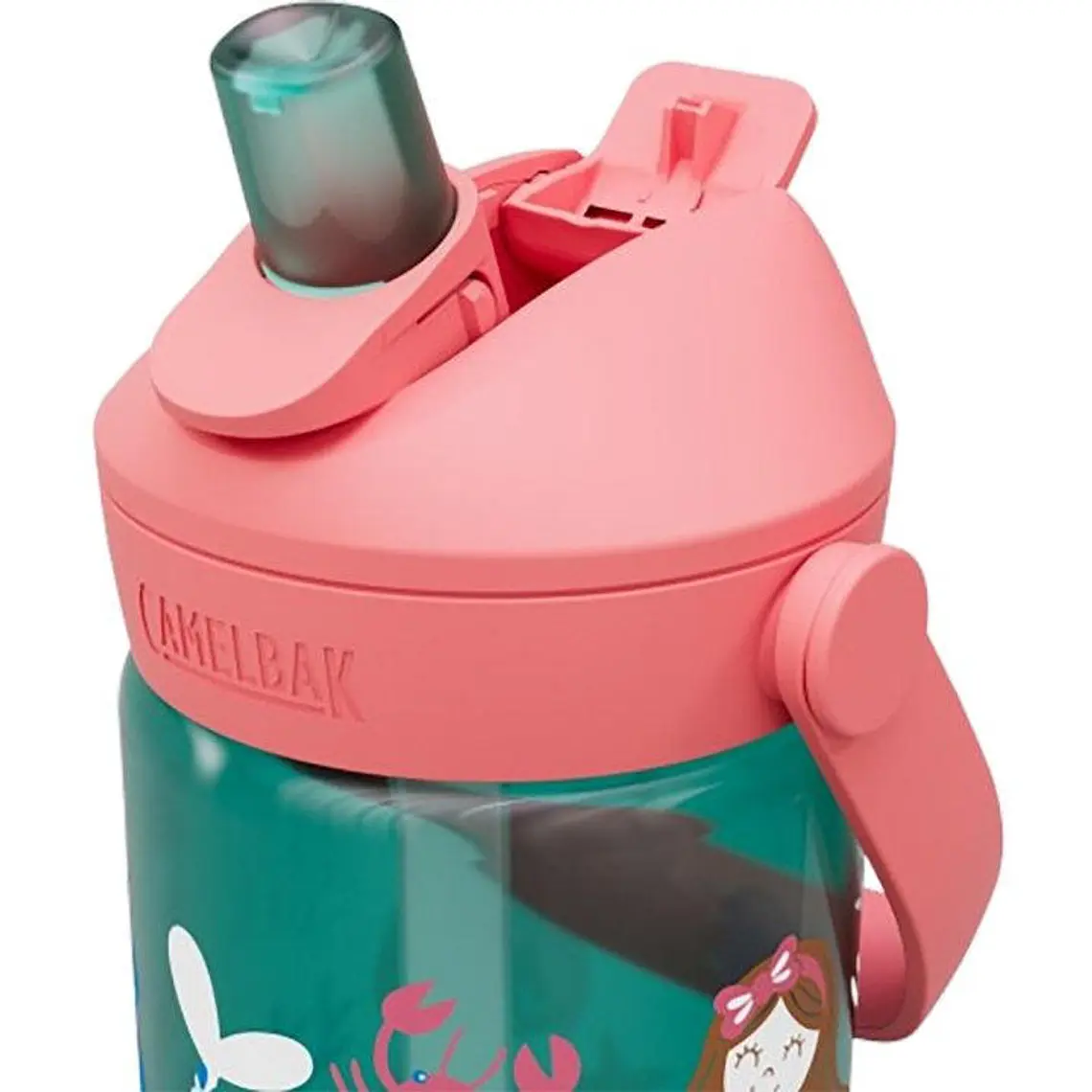 Botella Infantil Thrive Flip Straw Mermaid Friends 400ml Verde CamelBak 3