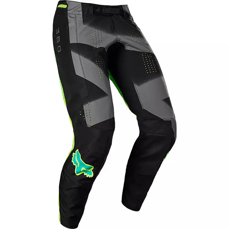 Pantalon Moto 360 RKANE Negro/Amarillo Fox 1