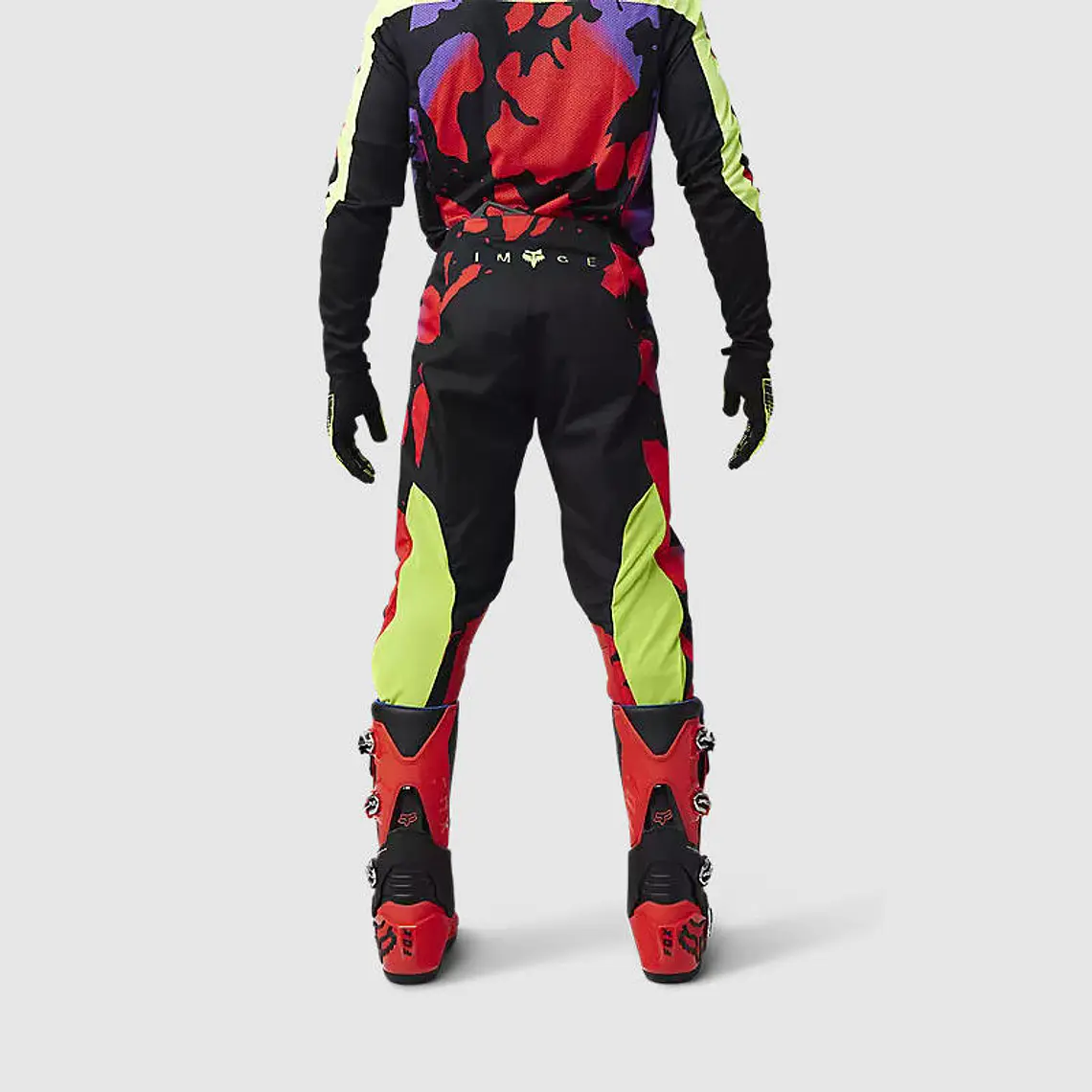 Pantalon Moto 360 Throttle Negro/Rojo Fox 4