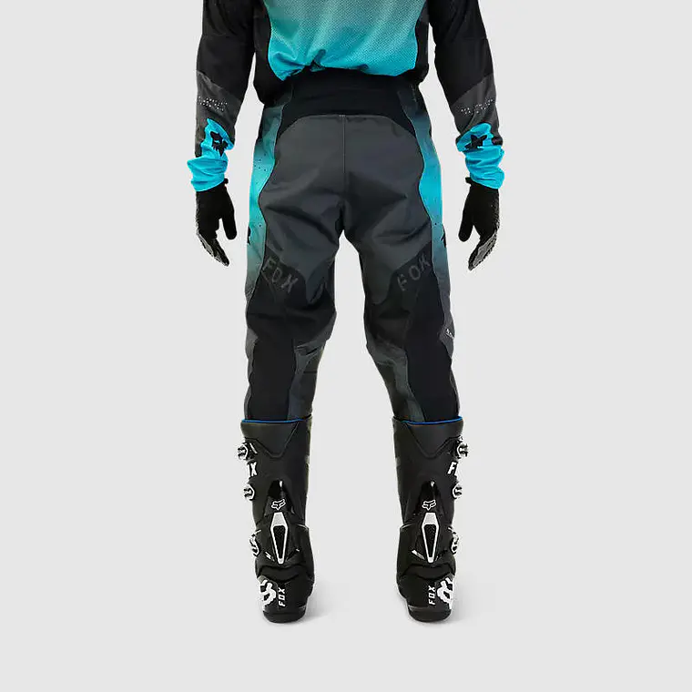 Pantalon Moto 360 Revise Negro/Celeste Fox 4