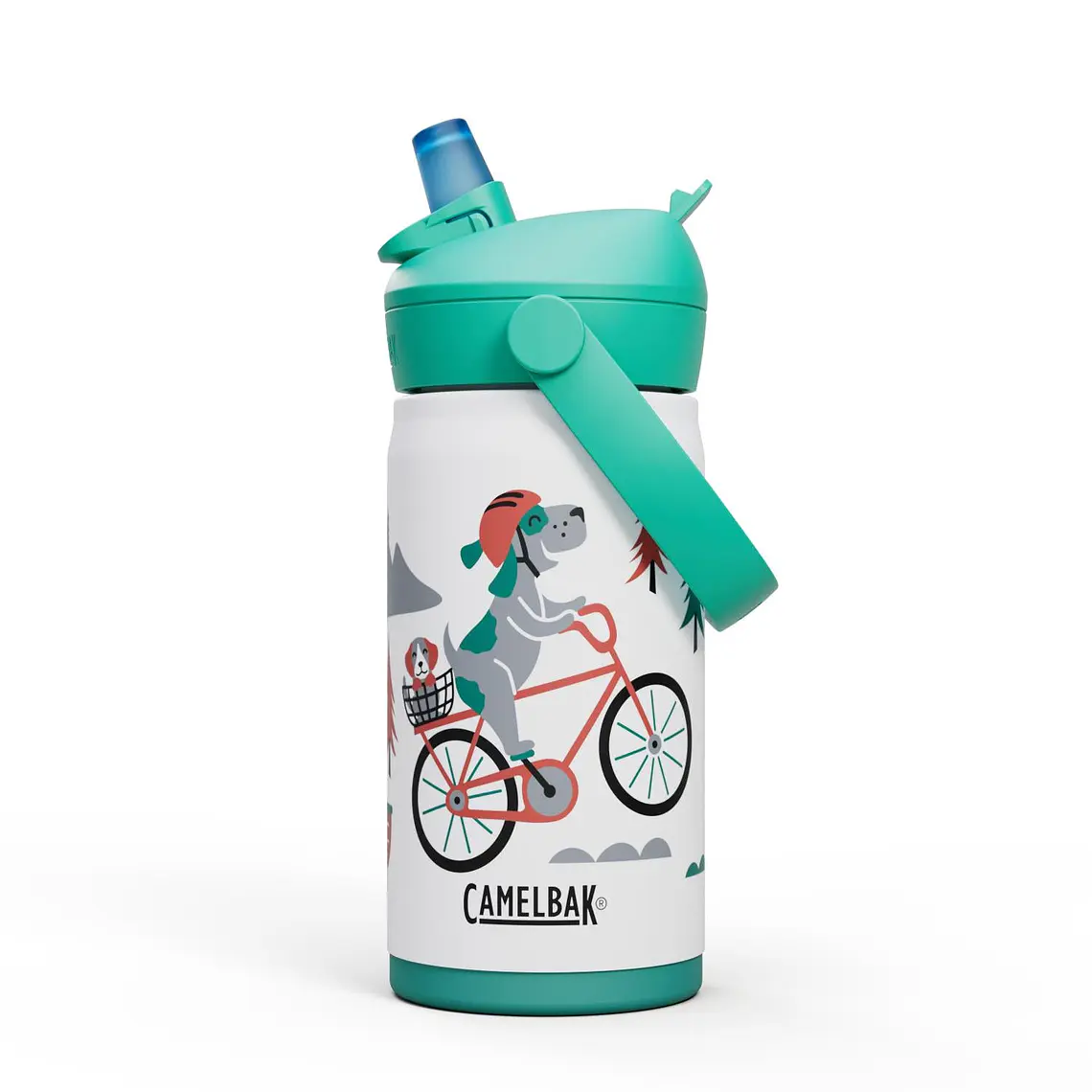 Botella Hidratacion Niño Thrive Flip Straw 350ml Verde Camelbak 1
