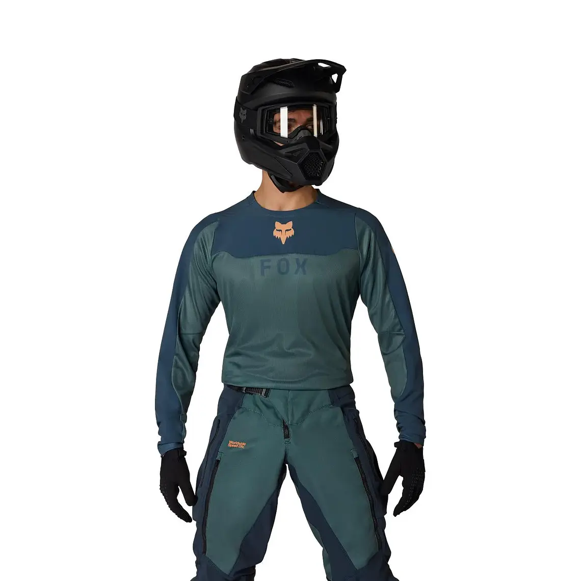 Polera Moto Ranger Off-Road Verde Fox 3