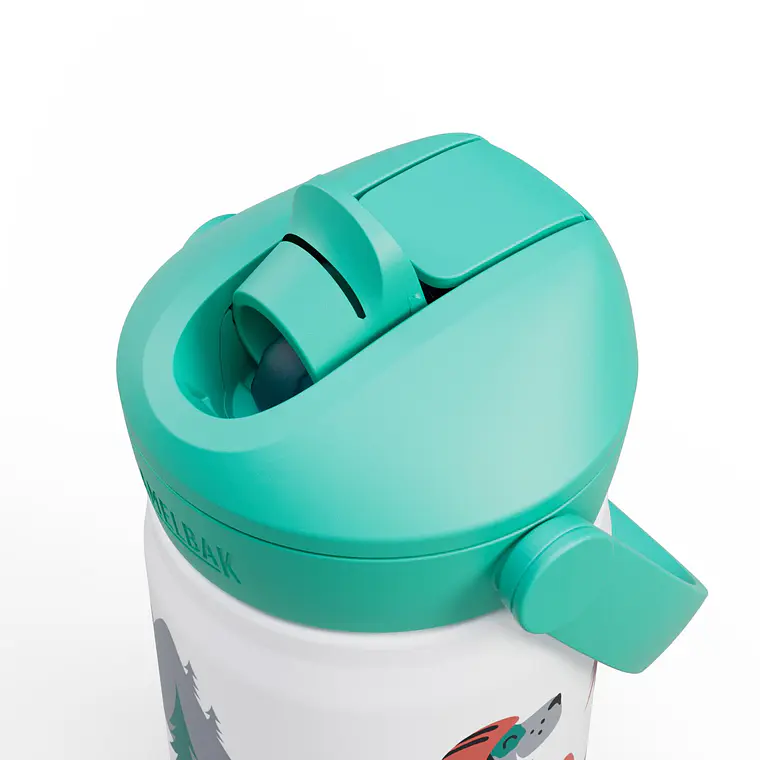 Botella Hidratacion Niño Thrive Flip Straw 350ml Verde Camelbak 3