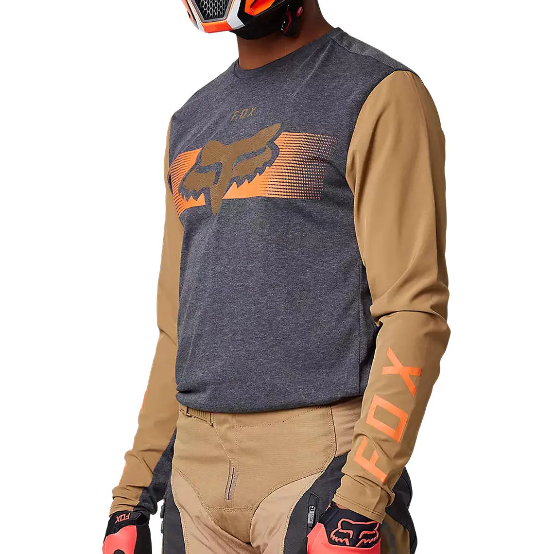 Polera Moto Ranger Offroad Cafe/Gris Fox 2