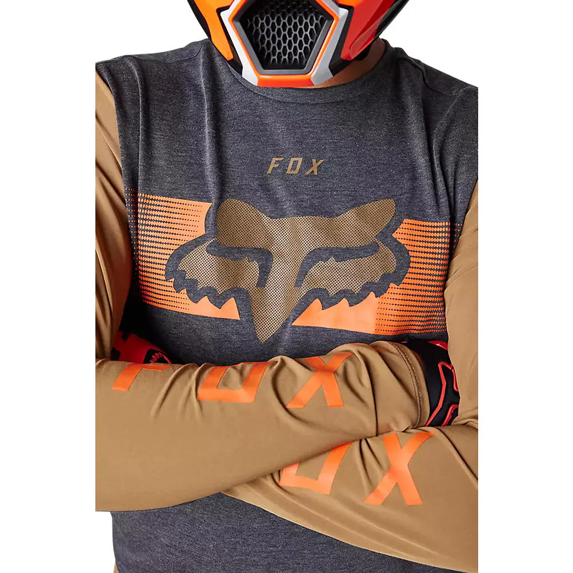 Polera Moto Ranger Offroad Cafe/Gris Fox 4