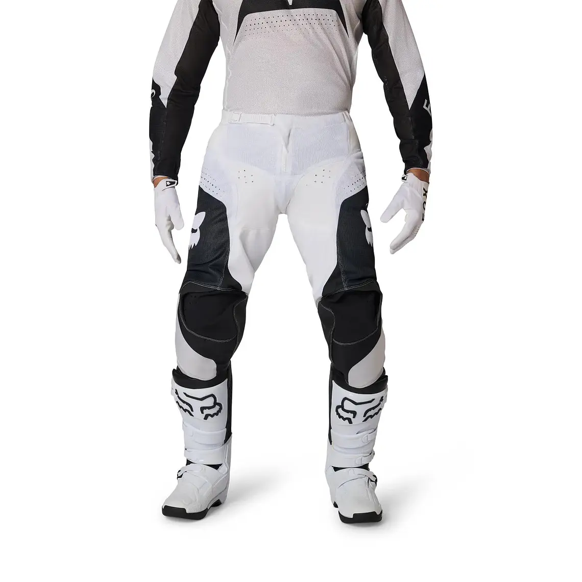 Pantalon Moto 180 Air Taper Negro/Blanco Fox 3