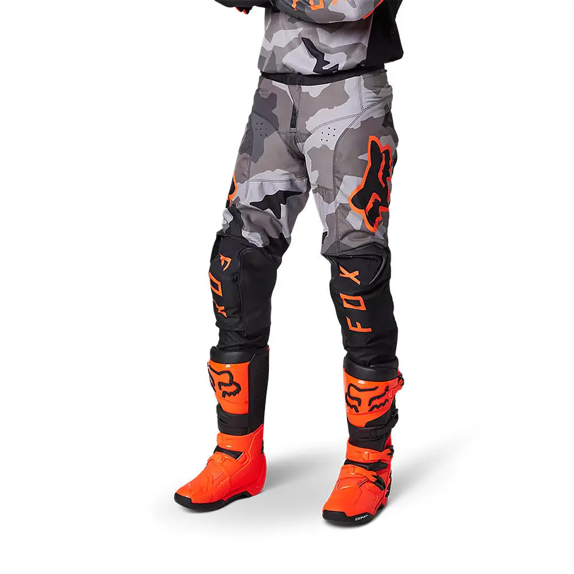 Pantalon Moto 180 BKNR Camo Gris/Naranjo Fox 2