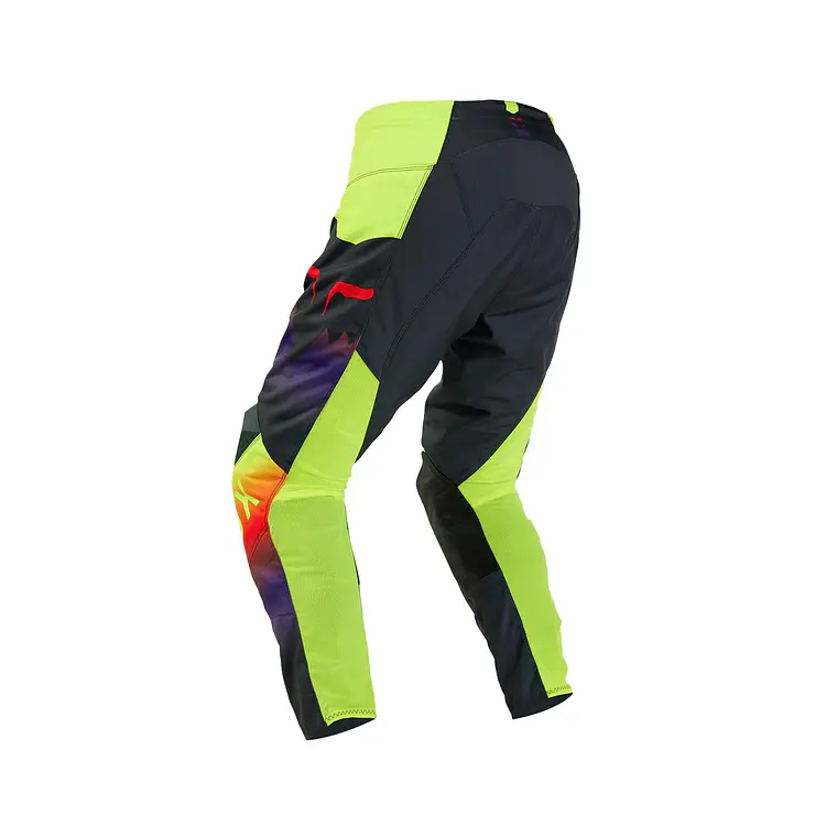 Pantalon Moto 180 Flora Negro/Amarillo Fox 2