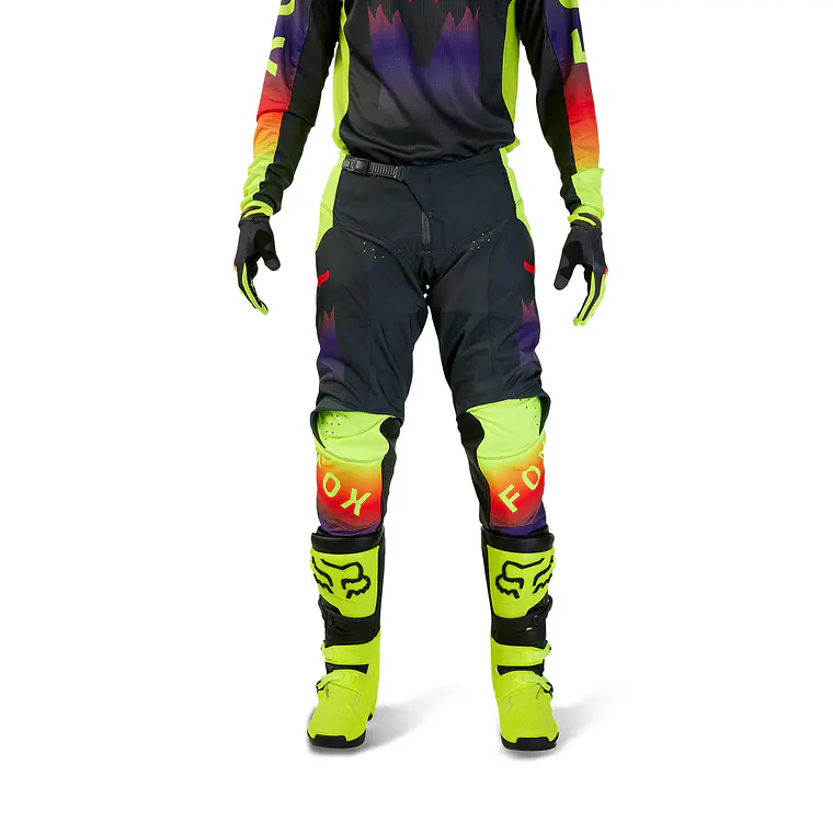 Pantalon Moto 180 Flora Negro/Amarillo Fox 3