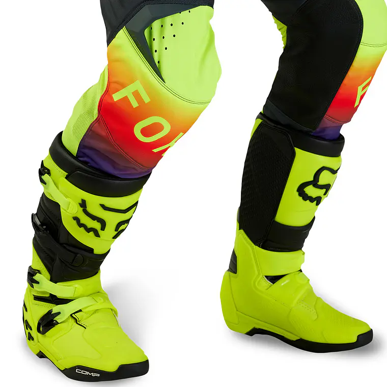 Pantalon Moto 180 Flora Negro/Amarillo Fox 6