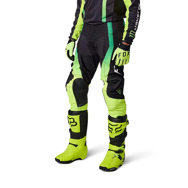Pantalon Moto 180 Monster Negro/Verde Fox 2