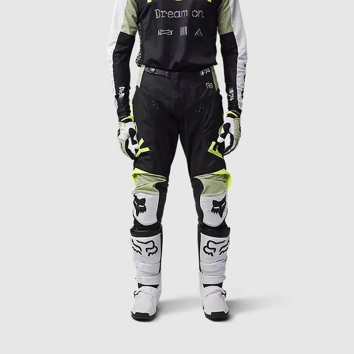 Pantalon Moto 180 Race Spec Verde/Negro Fox 3