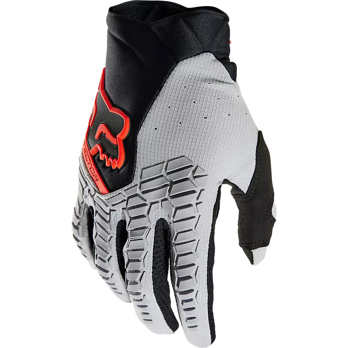 Guantes Moto Mujer Pawtector CE Gris/Rojo Fox 2