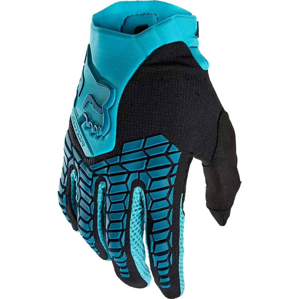 Guantes Moto Mujer Pawtector Celeste/Negro Fox 1