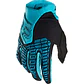Guantes Moto Mujer Pawtector Celeste/Negro Fox - Miniatura 1