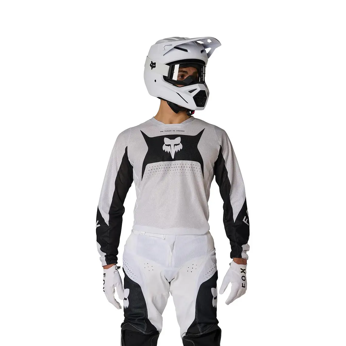 Polera Moto 180 Air Taper Negro/Blanco Fox 3