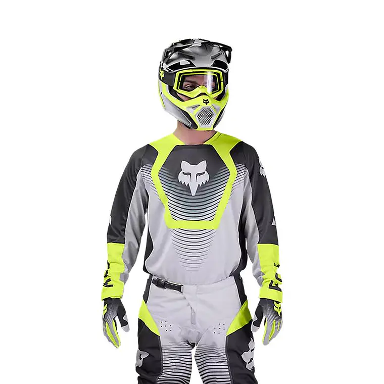 Polera Moto 180 Collect Amarillo/Negro Fox 3
