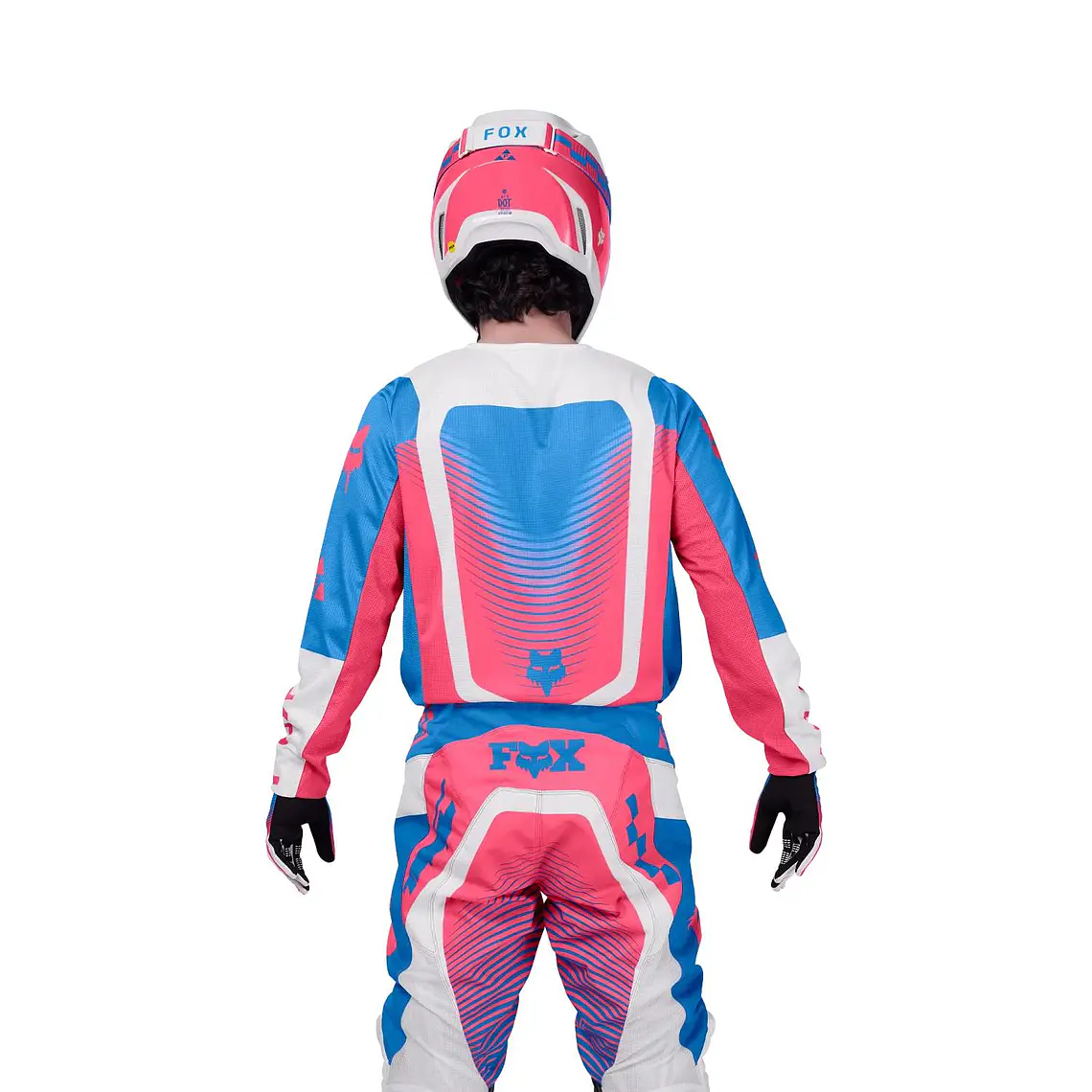 Polera Moto 180 Collect Azul/Rosado Fox 4